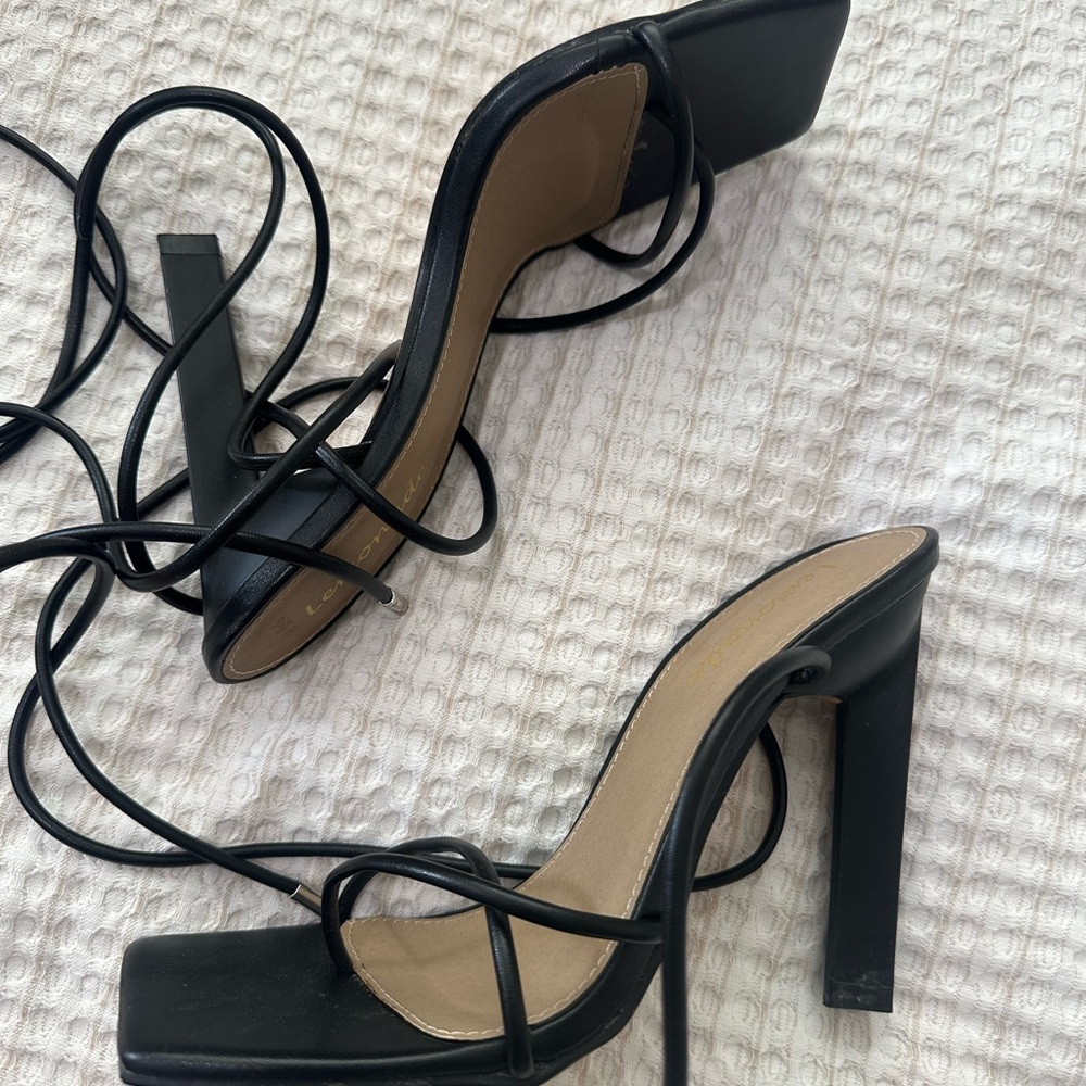 Elegant Black Strappy Heels